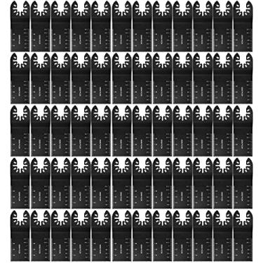 Imagem de QENWKXZ Lâminas multiferramentas de serra oscilante, mistura de aço de alto carbono, acessórios de ferramentas oscilantes de liberação rápida, kit universal profissional de lâminas de corte rápido