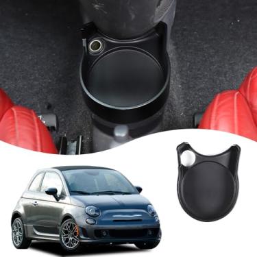 Imagem de Bandeja organizadora de caixa de armazenamento para console de carro compatível com Fiat 500 2007-2015 Suporte de copo de água de controle central bandeja organizadora (suporte de copo de água)