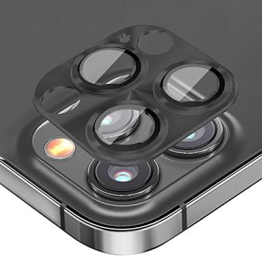 Imagem de Suoman Protetor de lente de câmera para iPhone 14 Pro/14 Pro Max, protetor de tela de lente de câmera de vidro temperado premium para iPhone 14 Pro 6,1 polegadas/14 Pro Max 6,7 polegadas - preto