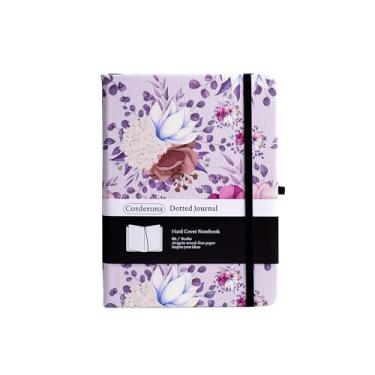 Imagem de Caderno floral B6 Bullet Dotted Journal Inner Pocket Elástico 160gsm Capa Rígida Dot Grid Notebook