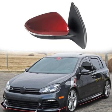 Imagem de Espelho retrovisor lateral adequado para Volkswagen VW Golf 6 A6 MK6 2009-2013 Conjunto de espelho lateral de substituição do espelho retrovisor traseiro ajuste de lente elétrica, aquecimento, seta