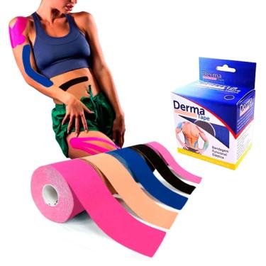 Imagem de Kit 3 Unid Fita/bandagem Elastica Esportiva Derma Tape 5mx5cm