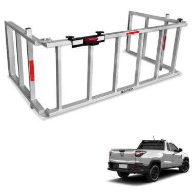 Imagem de Extensor de Caçamba Strada 2021 a 2023 Rampa Prata Gtnox