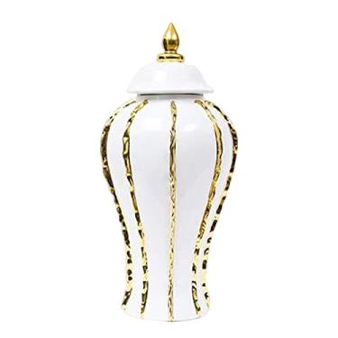 Imagem de Jarra de porcelana de gengibre, vaso de cerâmica, 12 polegadas, peça central de mesa, armazenamento de artesanato, jarra de templo para casamentos, mesa de festa/1794