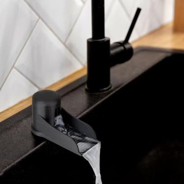 Imagem de Capa preta de ar para lava-louças com rampa, 1 pacote, perfeita para evitar transbordamento de água, plástico, acessórios para lava-louças, decorações de lava-louças, impressão 3D