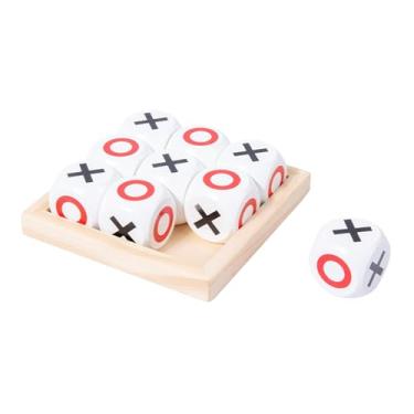Imagem de MERIGLARE Tic tac toe de madeira jogo xo brinquedo de mesa xoxo jogos de tabuleiro de cérebro teaser para adultos crianças presentes originais goody saco
