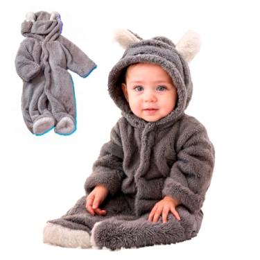 Imagem de Macacão Para Bebe Menino Menina Teddy Pelúcia Com Capuz Frio P M G Premium (Rosa, G)