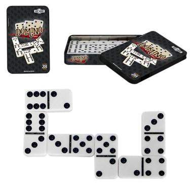 Imagem de Dominó Duplo 7 na Lata - Art Game, Plástico, 28 Peças
