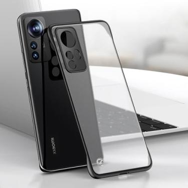 Imagem de Capa de telefone sem moldura fina e macia de TPU para Xiaomi 10 12X 12S Pro Poco F3 Mi 11 Ultra 11i capa traseira de plástico translúcido fosco, preta, para 12