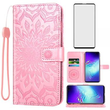 Imagem de Capa de telefone para Samsung Galaxy S10 5G Capa carteira com protetor de tela de vidro temperado e capa flip fina de couro com suporte para cartão acessórios para celular Glaxay S105G Galaxies S 10