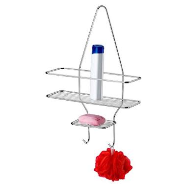 Imagem de Suporte para shampoo de registro cromado com ganchos - Superiore - Future