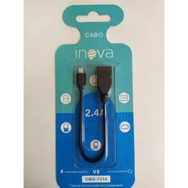 Imagem de Cabo Otg Adaptador Micro Usb V8 Pendrive Tablet Celular INOVA CBO-7310