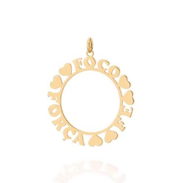 Imagem de Pingente banhado ouro 3x 24k 18k e 22k  feminino mandala foco, força, 