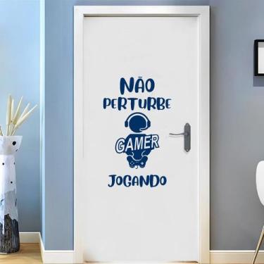 Imagem de Adesivo Não Perturbe Gamer Decoração Casa, Quarto, Sala e Porta - Impr