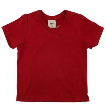 Imagem de Camiseta Infantil Tradicional 74047 - Malwee Carinhoso, Vermelho, 12