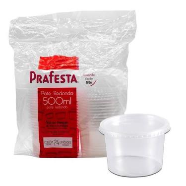 Imagem de Pote Red. 500 Ml com Tampa 24 Unds Freezer e Micro-ondas - ARTHI