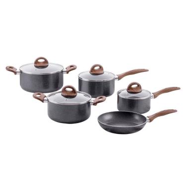 Imagem de Jogo De Panela Brinox Smart Plus | Granito, Revestimento em Cerâmica, Com Indução, 5 Peças