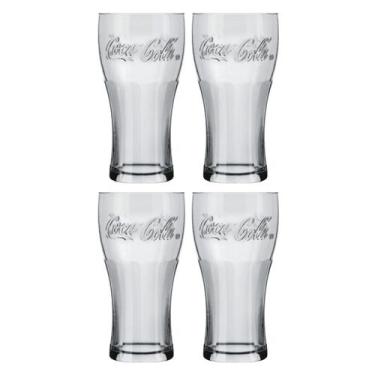 Imagem de Kit 4 Copos Coca Cola Transparente 470ml Nadir - NADIR FIGUEIREDO, COP