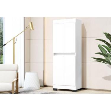 Imagem de Armário Multiuso Escritório Quarto 4 Portas Toquio Branco - Rede Móvei