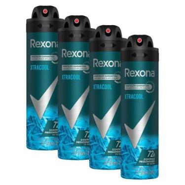 Imagem de Kit 4 Desodorantes Rexona Men Antitranspirante Aerossol Xtra Cool 150m