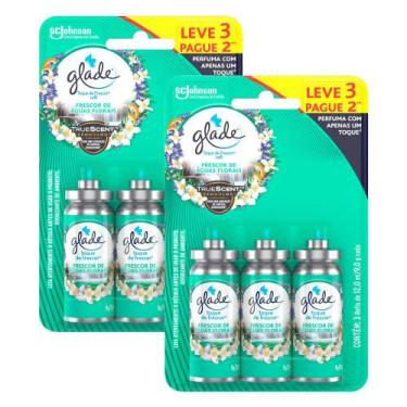 Imagem de Kit 6 Refil Odorizador Glade Águas Florais 12ml
