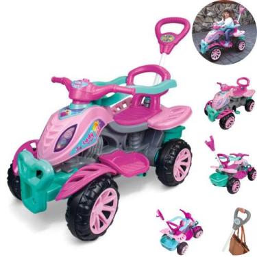 Imagem de Quadriciclo Carrinho Andador Empurrador De Passeio Infantil Com Pedal 