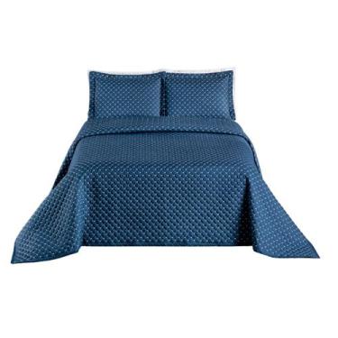 Imagem de Cobre Leito Casal Padrão Tecido Micropercal 200 Fios Ravena - ENTROU C