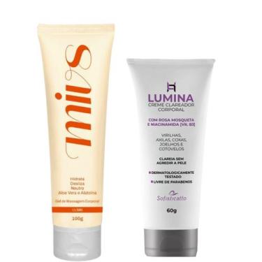 Imagem de Creme Clareador Lumina e Lubrificante Hidratante Neutro Mivs