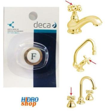 Imagem de Botão F Dourado Para Acabamento Deca Belle Epoque Tradicional - 449202