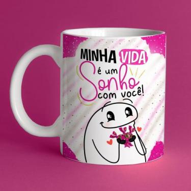 Imagem de Caneca Porcelana Flork Páscoa minha vida é um sonho com você 325 ml - 