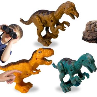 Imagem de Kit 3 Dinossauros Brinquedo Corda Menino Presente Infantil Menino - 99