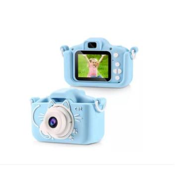 Imagem de Kit Câmera Infantil Digital + Cartão De Memoria Fotos Filma Grava Lanç