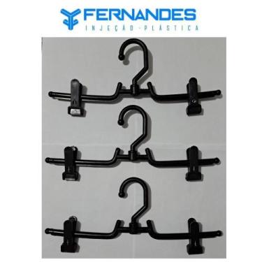 Imagem de Kit 120 Cabides giratorio com presilha - Fernandes Injeção Plástica