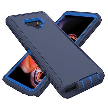 Imagem de TIOZOLY Capa protetora resistente à prova de poeira à prova de choque 3 em 1 para Samsung Galaxy Note 9 de 6,4 polegadas (azul)