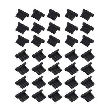 Imagem de Futheda 35 peças micro USB plugue antipoeira silicone capa USB capa protetora de porta celular macio antipoeira rolha compatível com Samsung Galaxy S7 S6 S5 micro porta USB Android fones de ouvido