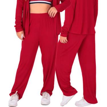 Imagem de Calça de Yoga Soltinha Viscose Pilates - Click Mais Bonita, Vermelho, 