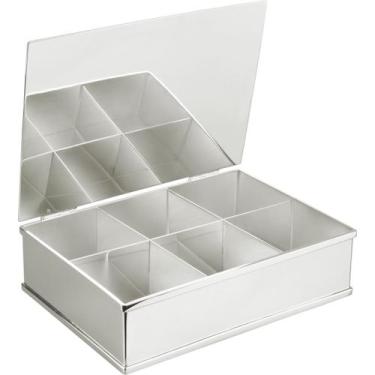 Imagem de Caixa de Chá com 6 Divisões Níquel - St James