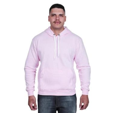 Imagem de Moletom Canguru Masculino - TECHMALHAS, Rosa claro, GG