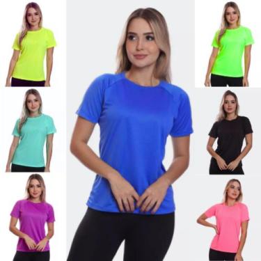 Imagem de Camiseta Dry Fit Feminina Academia Esporte - Genérica, Rosa, P