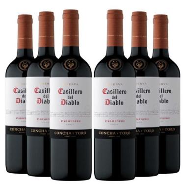Imagem de KIT 6 Vinhos Casillero del Diablo Reserva Carmenere, 750ml