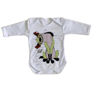 Imagem de body nenê criança roupa bebê manga longa Rei Leão Ed Hiena  - Empório 
