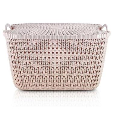 Imagem de Cesto Organizador Com Tampa Rattan Jacki Design - G