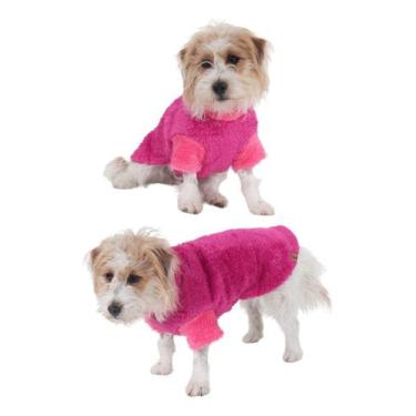 Imagem de Roupa Ursinho Felpudo Tecido Super Macio Ideal para Cães e Gatos - P -