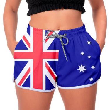 Imagem de Short Azul Feminino Moda Praia Verão 2022 Treino Austrália - Bueno Sto