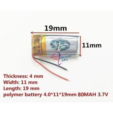 Imagem de Bateria 55  Mah  3,7v  4mm X 11mm X 19mm - KMIG