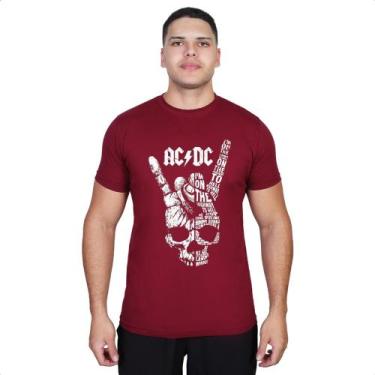 Imagem de Camiseta ACDC Rock Mão Hard Banda Fãs Camisa Algodão Adulto - Cassio H