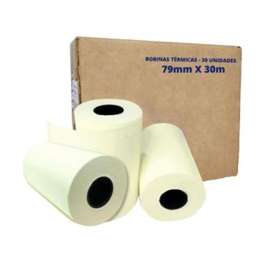 Imagem de Bobina termica  - 79mm x 40 metros - caixa com 30 unidades -  para emi