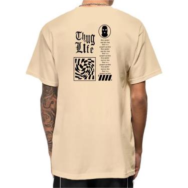 Imagem de Camiseta Masculina Oversized Camisa Streetwear Trace Gangster 100% Alg