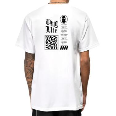 Imagem de Camiseta Masculina Oversized Camisa Streetwear Trace Gangster 100% Alg