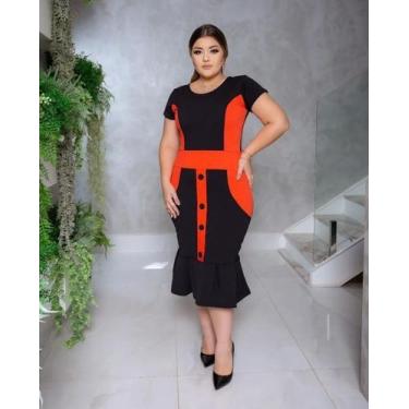 Imagem de Vestido Midi Plus Size Sara Moda Evangélica Feminina - MISS FLOWER, La